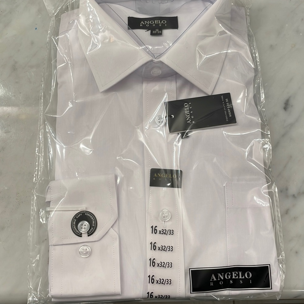 Angelo Rossi Mens white dress shirt
